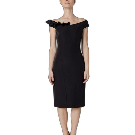 Sandro Ferrone Black Polyester Dress Sandro Ferrone Black