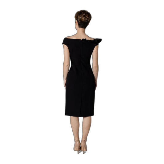 Sandro Ferrone Black Polyester Dress Sandro Ferrone Tan
