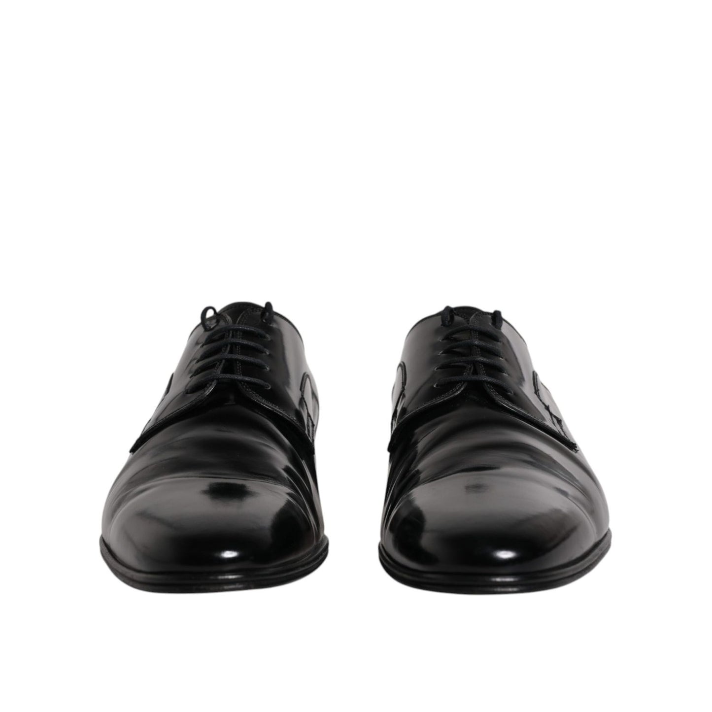 Dolce & Gabbana Black Leather Lace Up Derby Formal Shoes