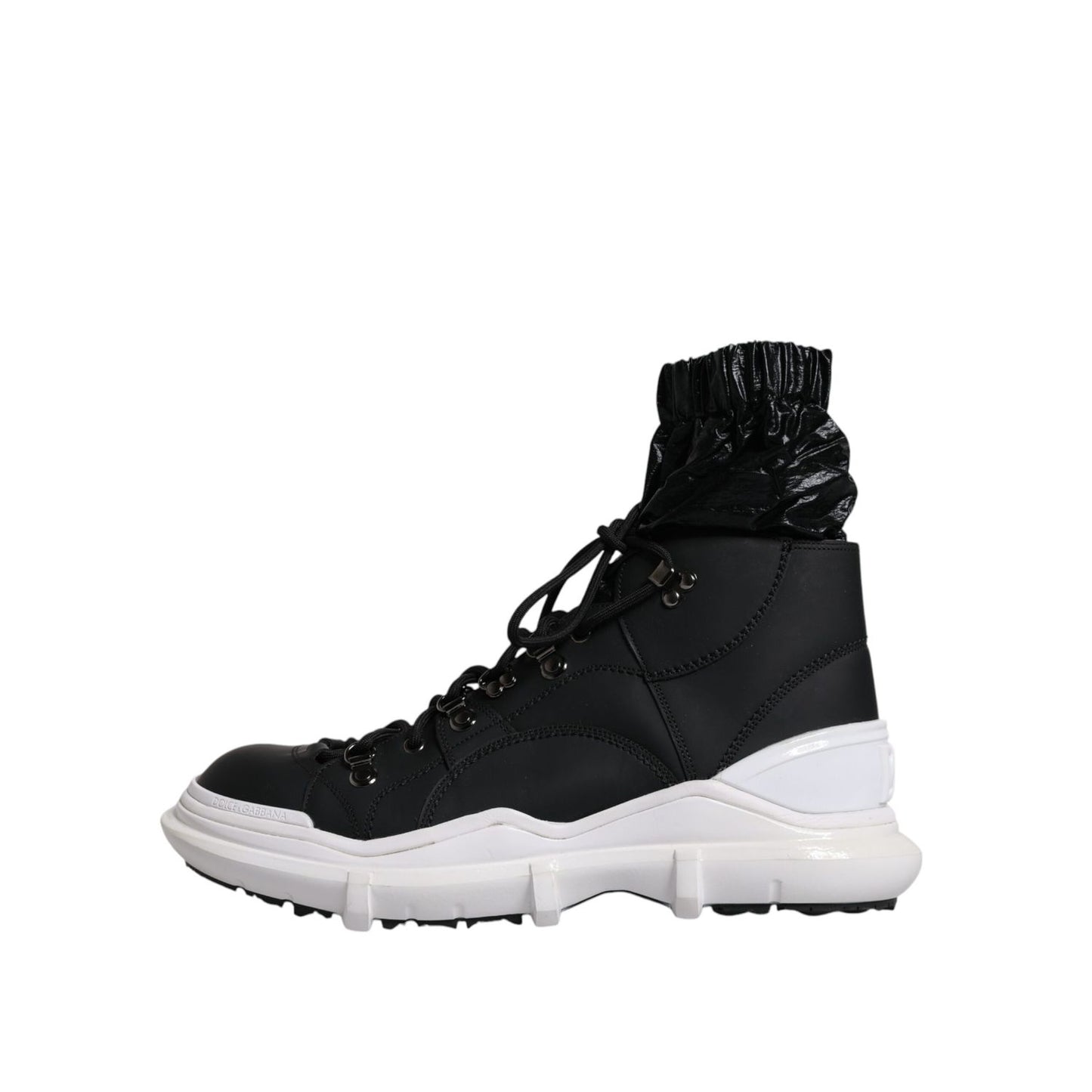 Dolce & Gabbana Black Nylon Galileo High Top Sneakers Shoes