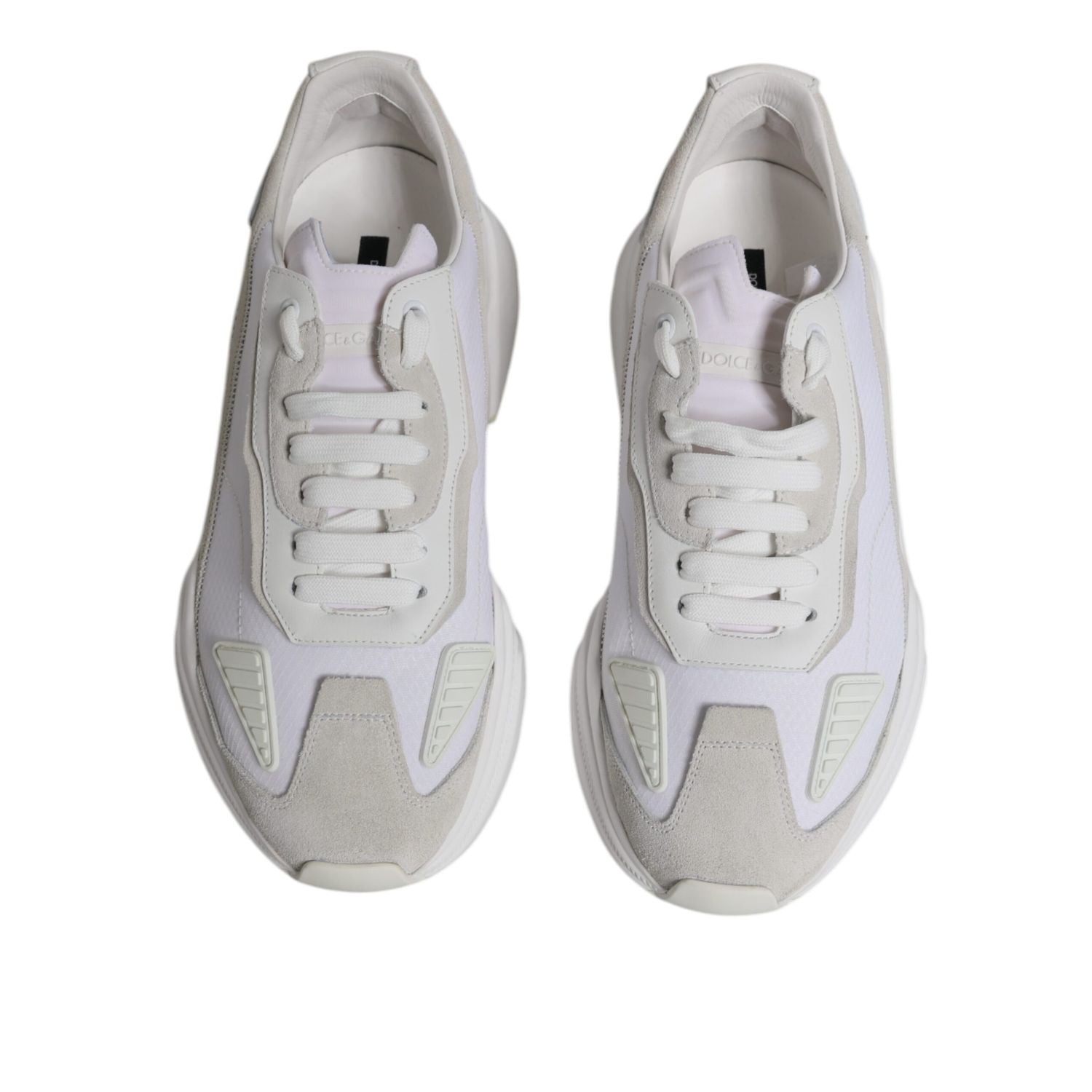 Dolce & Gabbana White Leather Daymaster Low Top Sneaker Shoes
