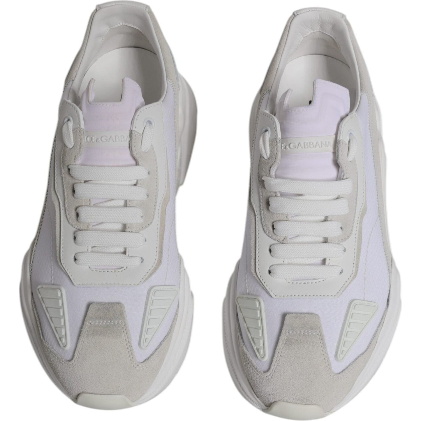 Dolce & Gabbana White Leather Daymaster Low Top Sneakers Shoes MV6426-39