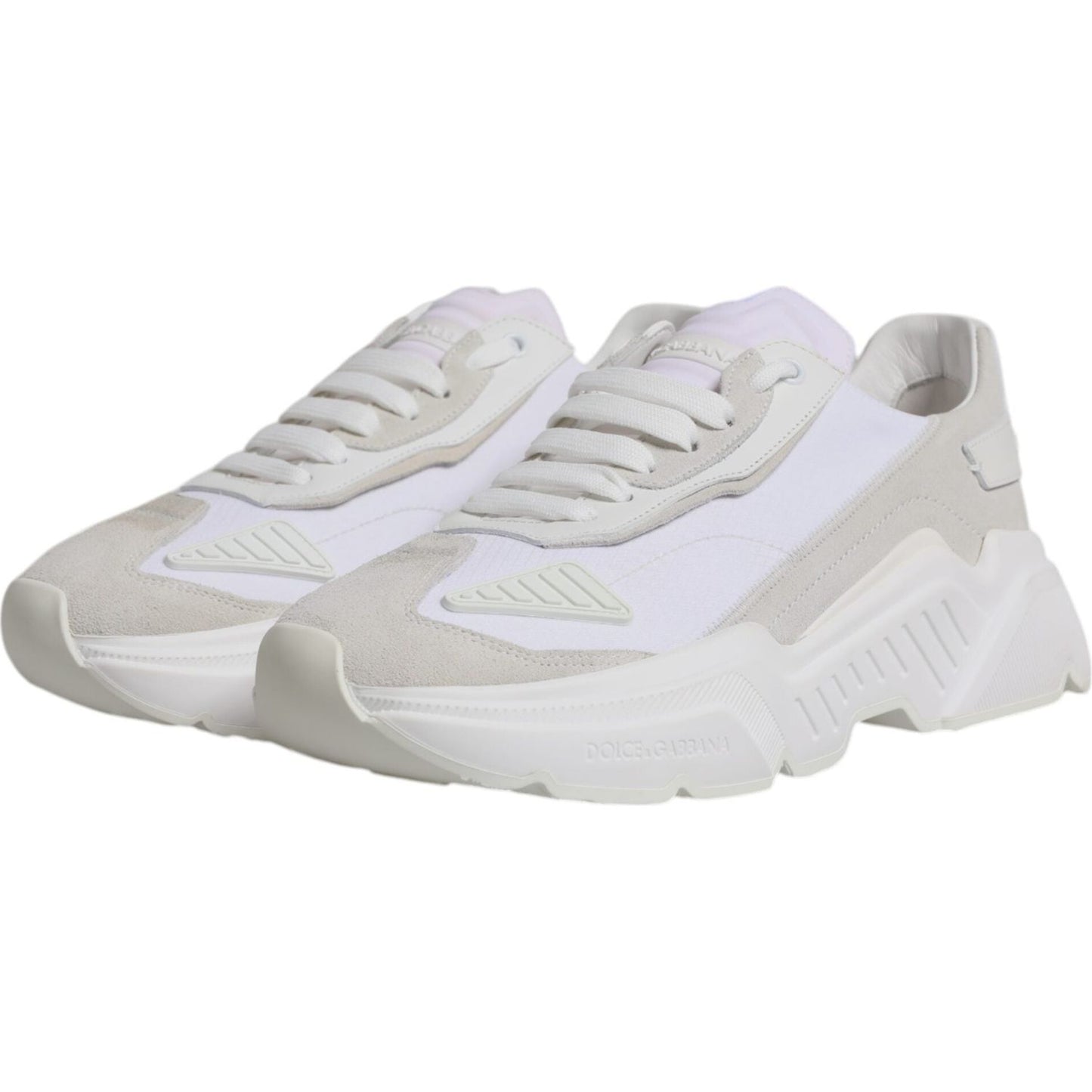 Dolce & Gabbana White Leather Daymaster Low Top Sneakers Shoes MV6426-39
