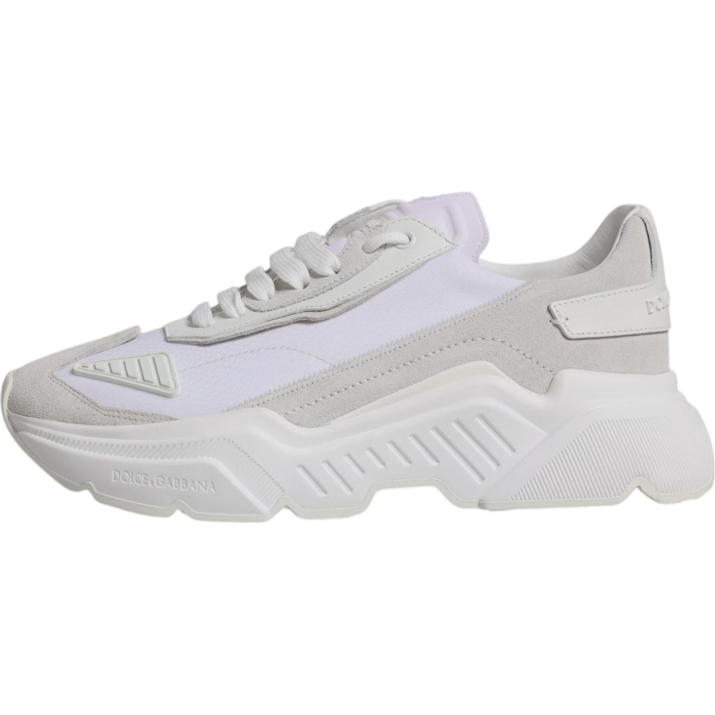 Dolce & Gabbana White Leather Daymaster Low Top Sneakers Shoes MV6426-39