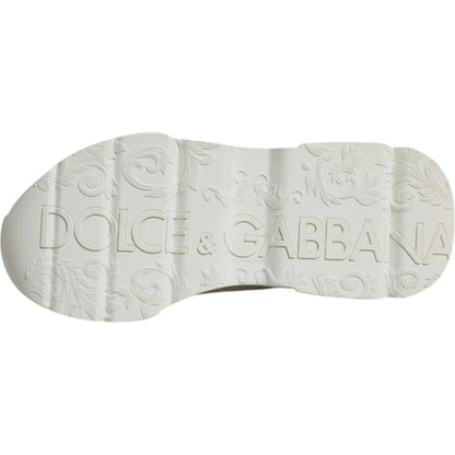 Dolce & Gabbana White Leather Daymaster Low Top Sneakers Shoes