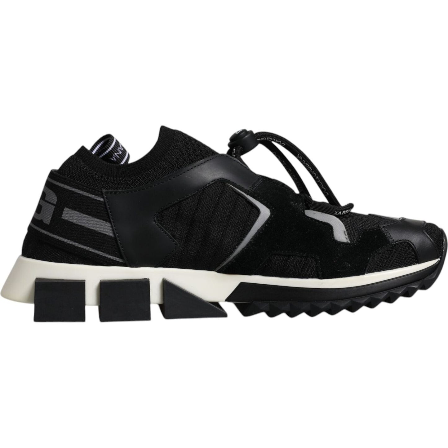 Dolce & Gabbana Black White Logo Sorrento Mens Sneakers Shoes