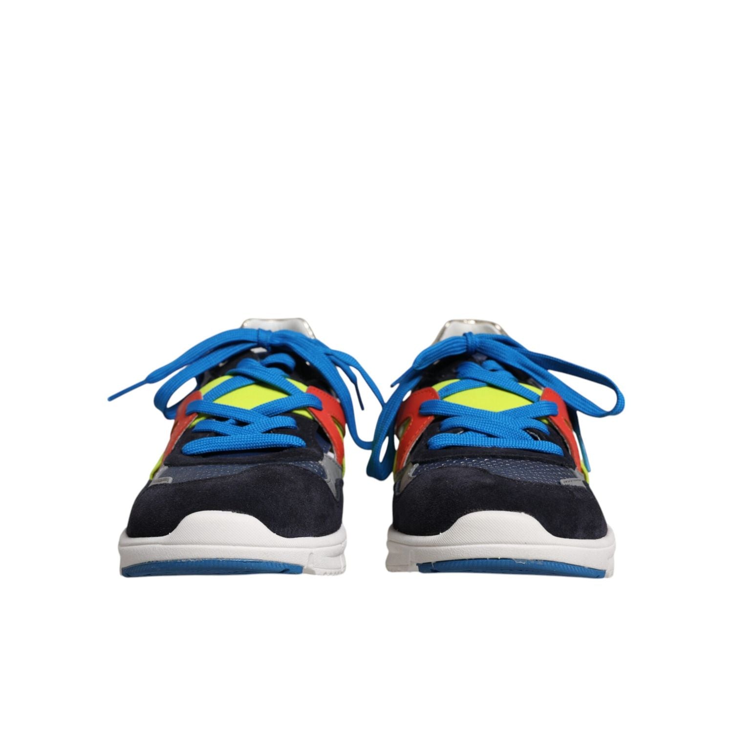 Dolce & Gabbana Multicolor Leather Suede Low Top Sneakers Shoes