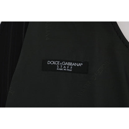 Dolce & Gabbana Black STAFF Cotton Striped Vest