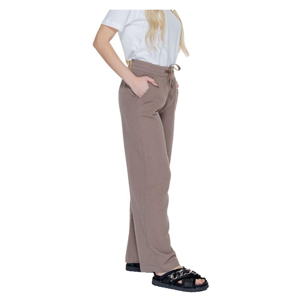 Street One Brown Cotton Pant ST-14346500140-W34 | L32