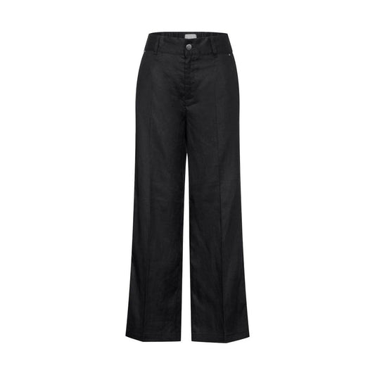 Street One Black Linen Jeans & Pant Street One Black