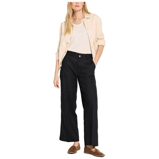 Street One Black Linen Jeans & Pant Street One Black