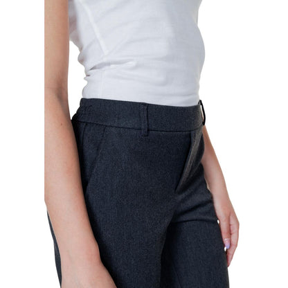 Vero Moda Gray Polyester Casual Pants