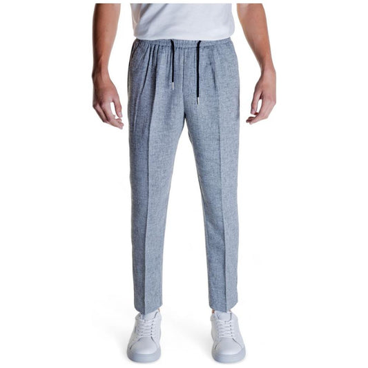 Antony Morato Black Linen Jeans & Pant Antony Morato Dark Gray