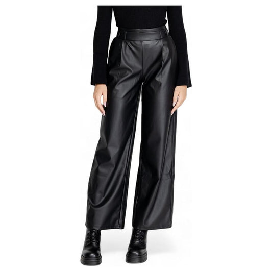 Jacqueline De Yong Black Polyester Jeans & Pant Jacqueline De Yong Black