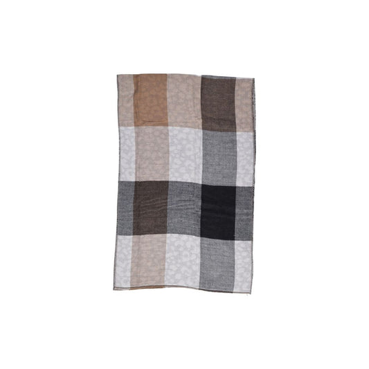 Pieces Beige Recycled Polyester Scarf Pieces Dark Gray