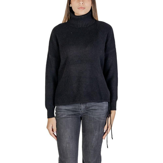 Sandro Ferrone Black Viscose Sweater Sandro Ferrone Dark Slate Gray