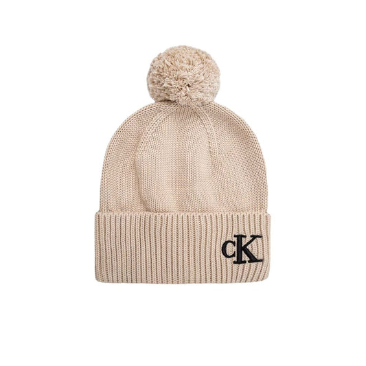Calvin Klein Beige Cotton Hat Calvin Klein Gray