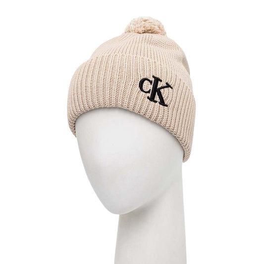 Calvin Klein Beige Cotton Hat Calvin Klein Light Gray