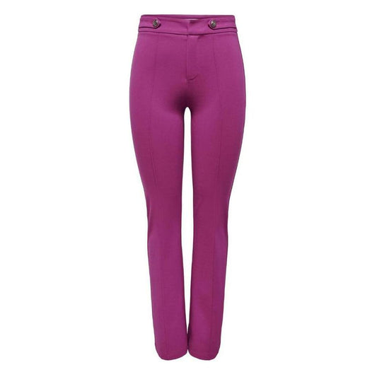 Only Pink Viscose Jeans & Pant Only Maroon