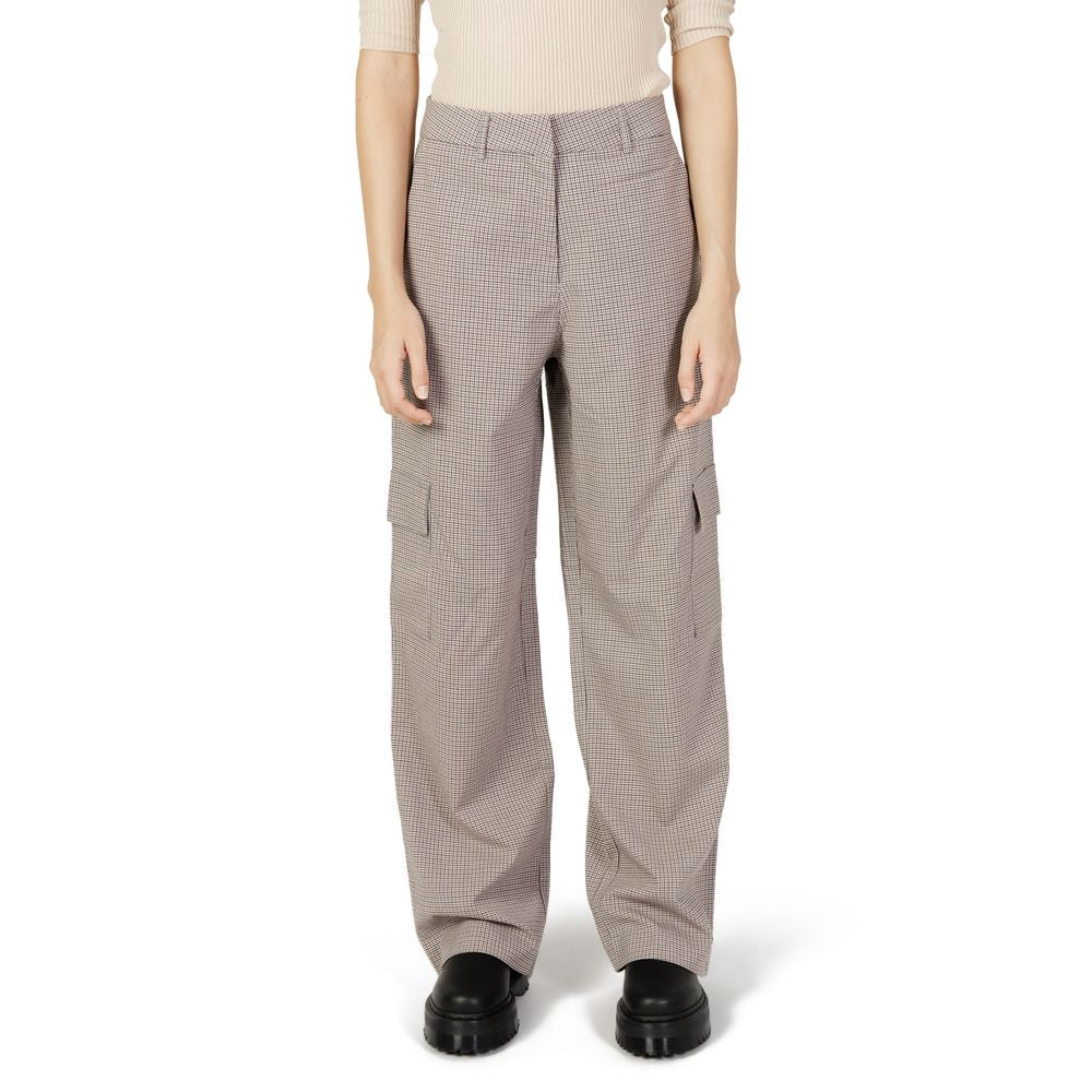 Only Beige Polyester Cargo Pants