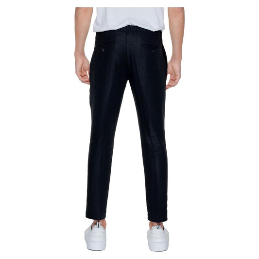 Antony Morato Black Linen Jeans & Pant Antony Morato Black