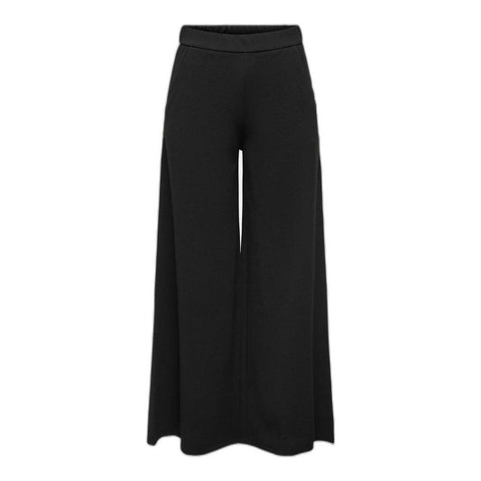 Jacqueline De Yong Black Recycled Polyester Jeans & Pant Jacqueline De Yong Black