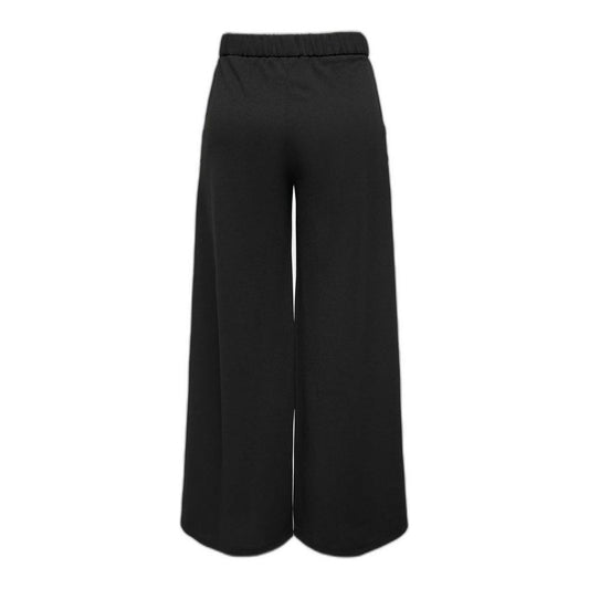 Jacqueline De Yong Black Recycled Polyester Jeans & Pant Jacqueline De Yong Black