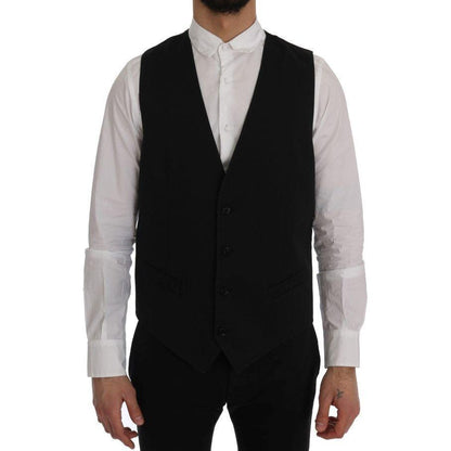 Dolce & Gabbana Black STAFF Cotton Vest