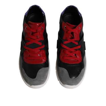 Dolce & Gabbana Multicolor Leather Suede Low Top Sneakers Shoes