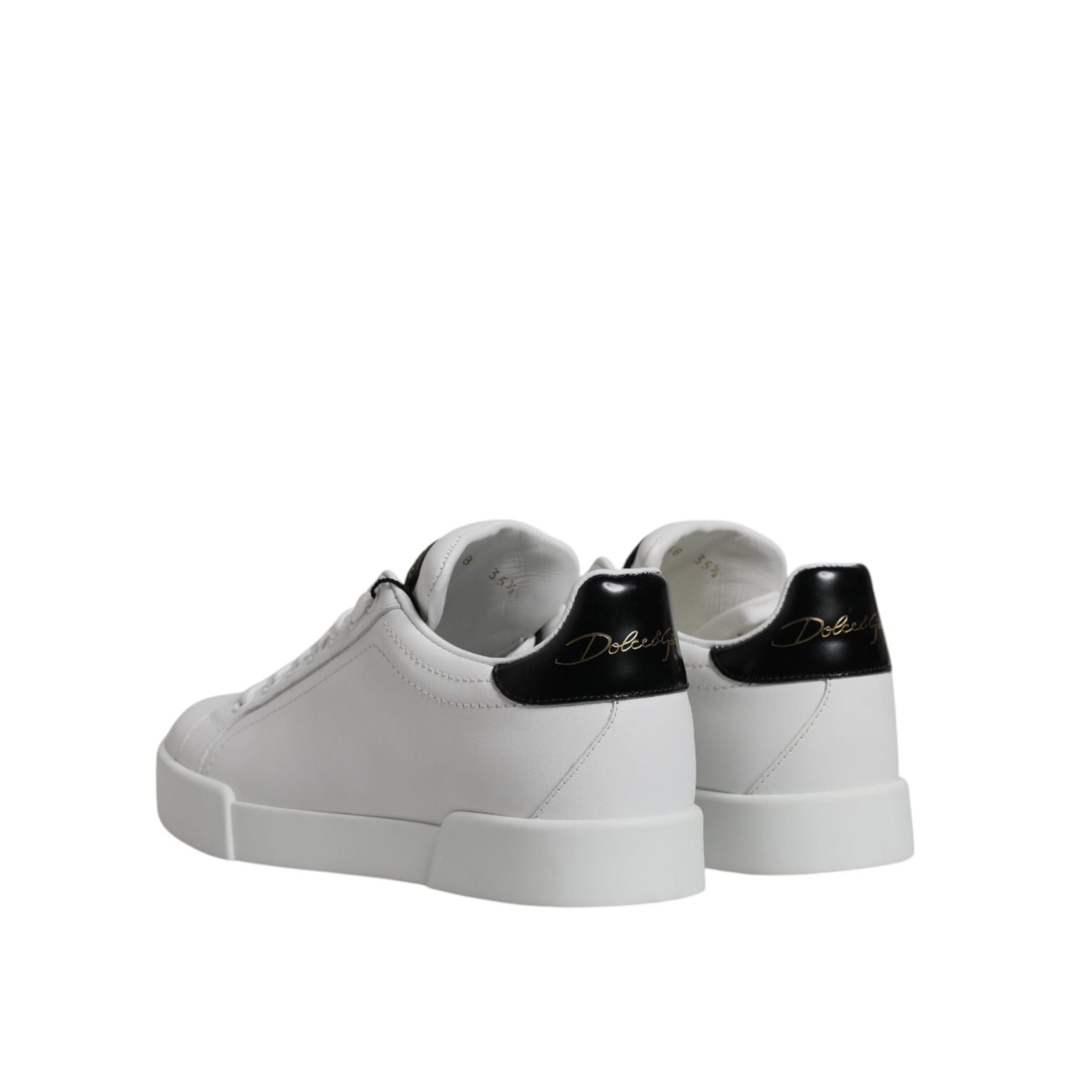 Dolce & Gabbana White Leather Classic Low Top Sneakers Shoes