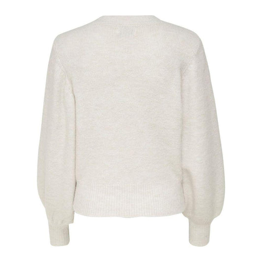 Only Cream Polyester Sweater Only Light Gray
