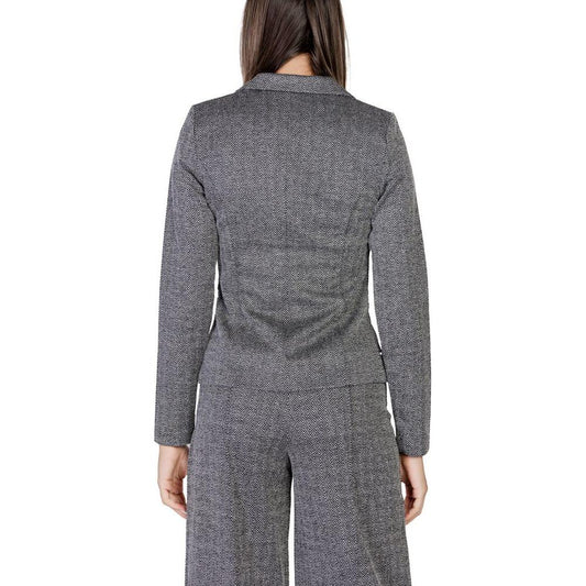 ICHI Black Polyester Suits & Blazer