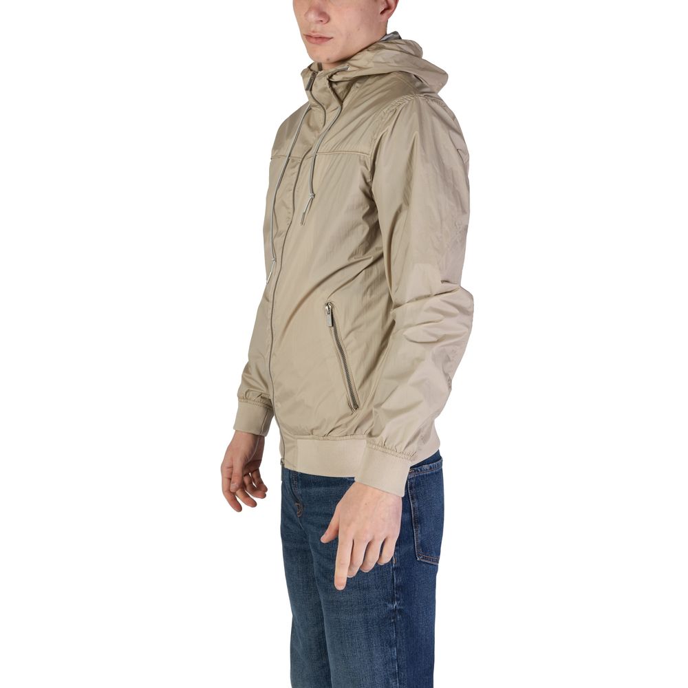 Front view with bag zipped and handles upright.