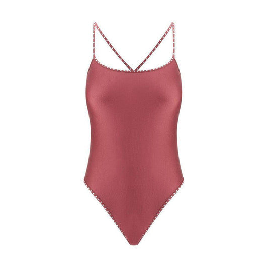Oséree Crystal Swimsuit OS-GIS250MERLOT-M
