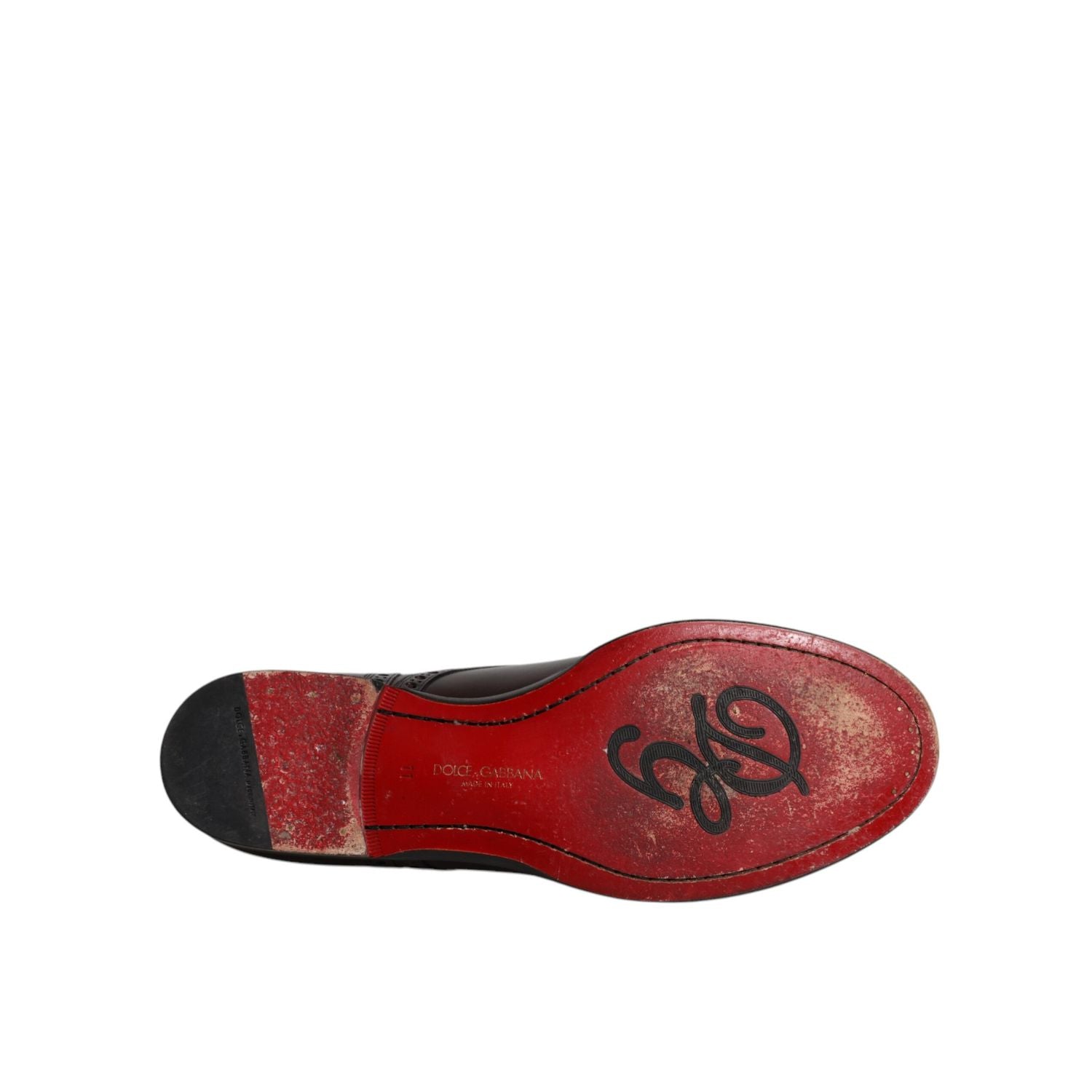 Dolce & Gabbana Black Calfskin Leather Derby Men Dress Shoes