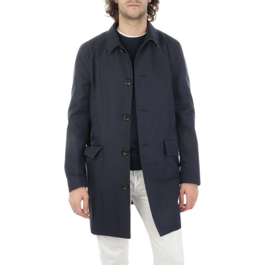 Aquascutum Blue Cotton Jacket Aquascutum Dark Slate Gray