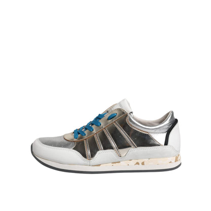 Dolce & Gabbana Multicolor Leather Low Top Sneakers Shoes