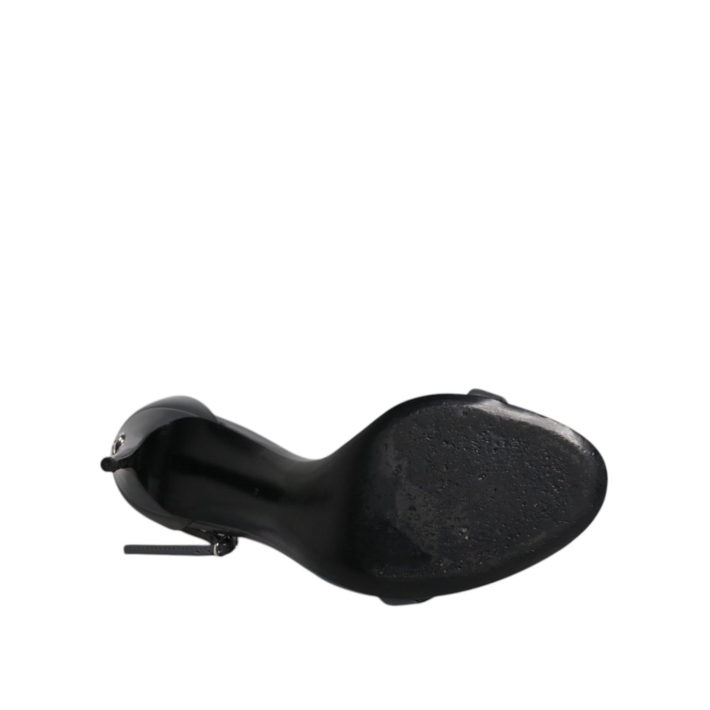 Dolce & Gabbana Grey Leather Ankle Strap Heel Sandals Shoes