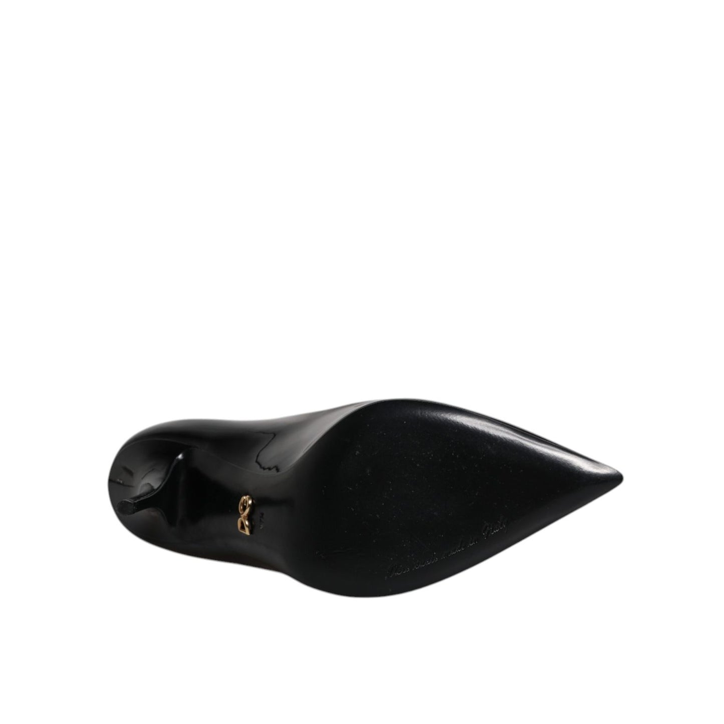 Dolce & Gabbana Black Patent Leather High Heels Pumps Shoes