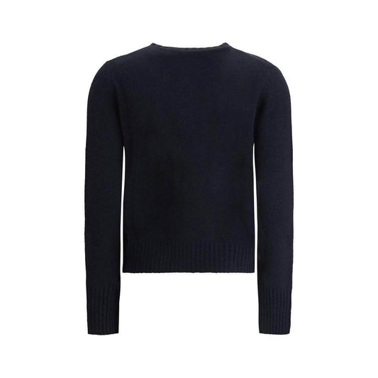 Back view of Allude Cashmere Cardigan featuring ribbed cuffs and hem for a structured fit.