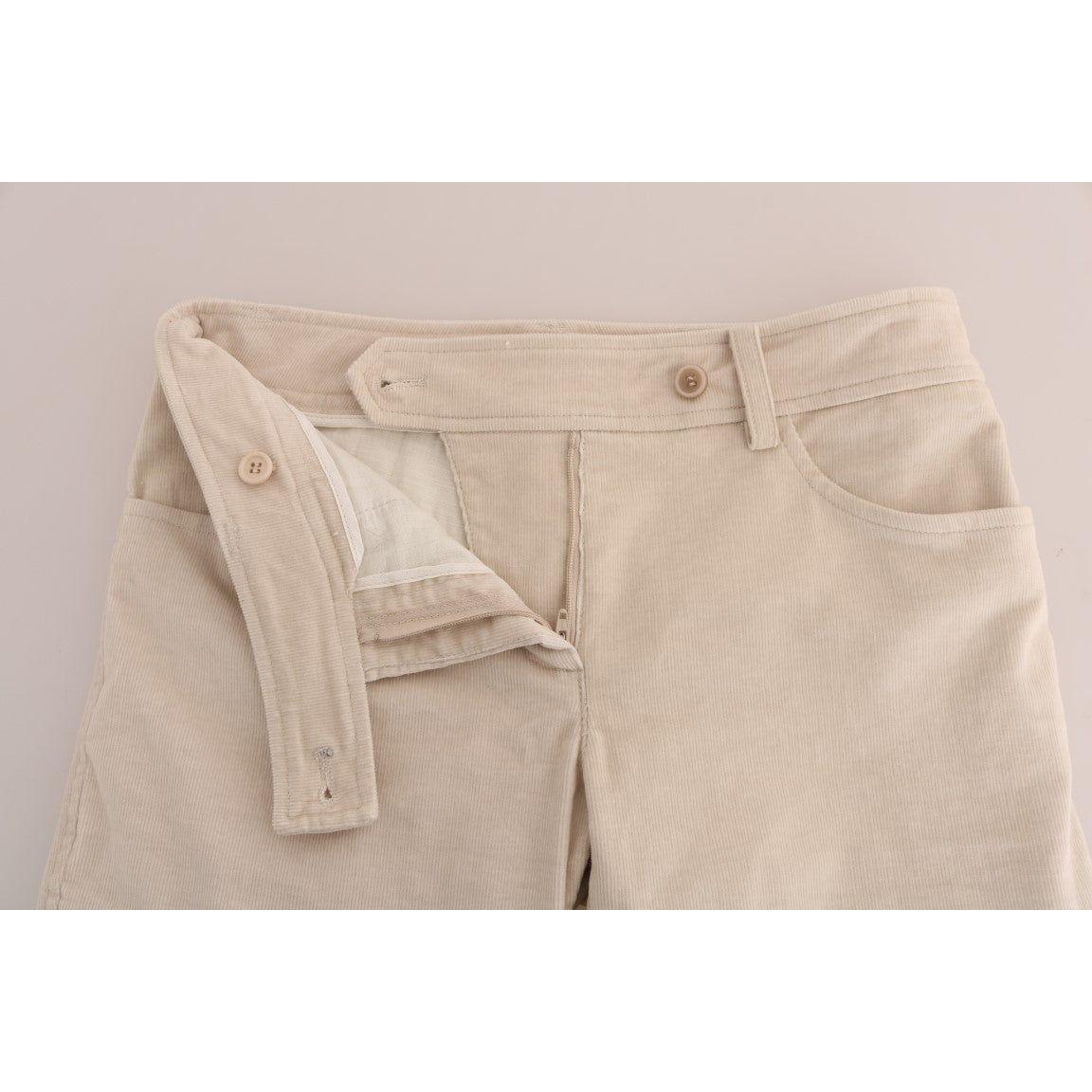 Ermanno Scervino Beige Slim Jeans Corduroy Skinny Pants BYX1154-4
