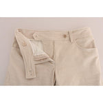 Ermanno Scervino Beige Slim Jeans Corduroy Skinny Pants BYX1154-4