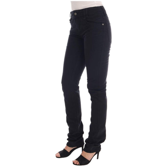 John Galliano Chic Black Regular Fit Denim Jeans Jeans & Pants John Galliano Dark Slate Gray