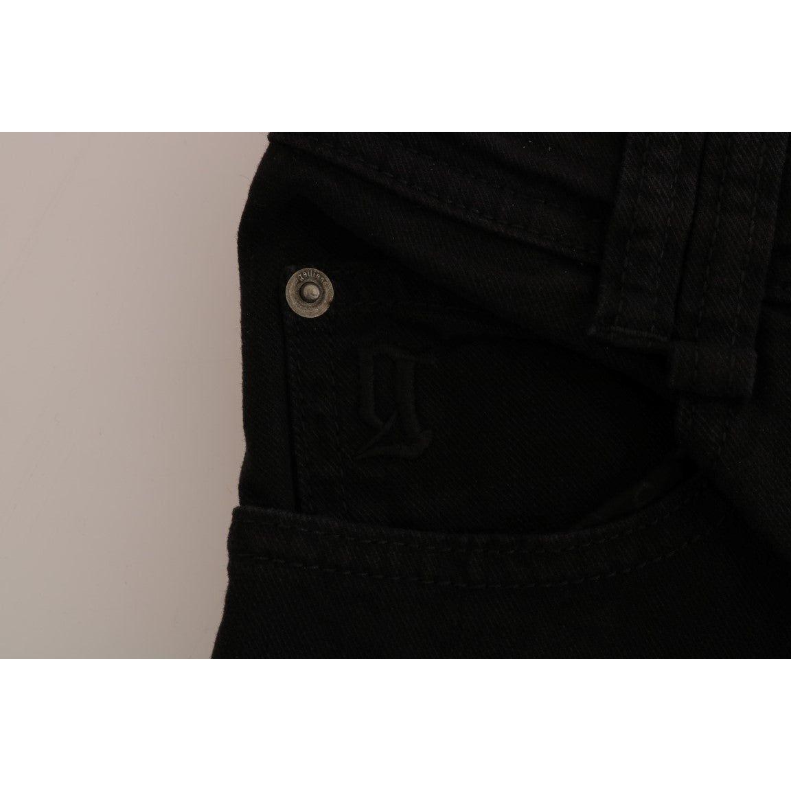John Galliano Black Cotton Denim Stretch Regular Fit Jeans Jeans & Pants