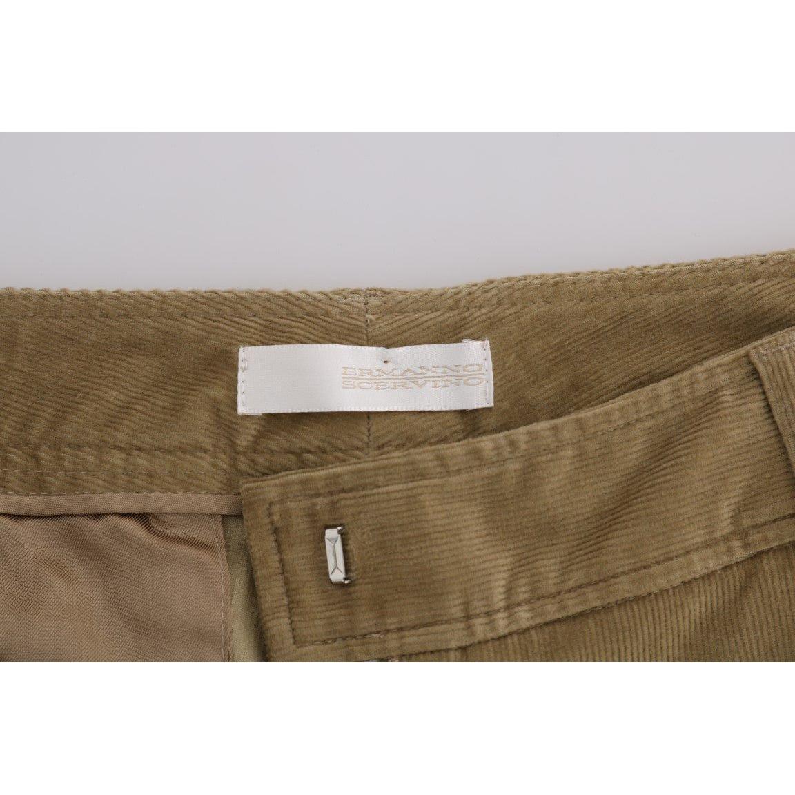 Ermanno Scervino Beige Cotton Corduroys Pants Jeans & Pants