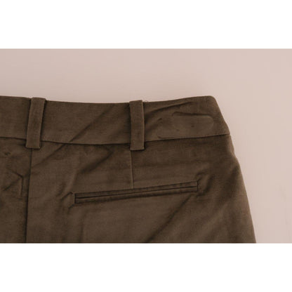 Ermanno Scervino Brown Velvet Bermuda Shorts