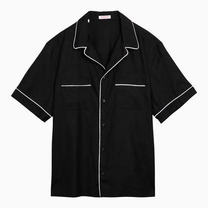 Valentino Black silk bowling shirt Shirts