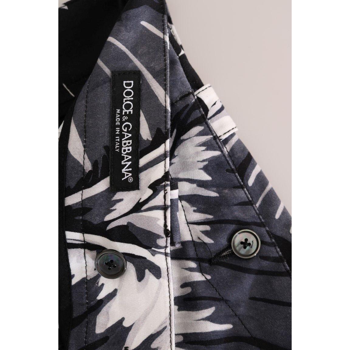 بنطال كابري كاجوال أنيق من دولتشي آند غابانا بطبعة أوراق الموز