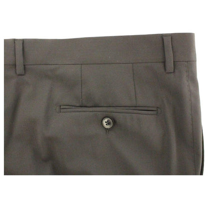 Dolce & Gabbana Black Wool Stretch Pleated Pants Jeans & Pants