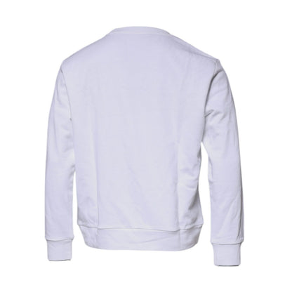 Versace White Medusa Embroidery Crew Neck Pullover Sweater